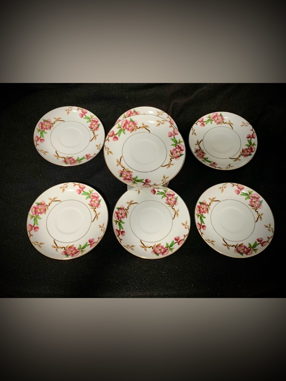 🍒Narumi “Blossomtime” Saucers Vintage Japan Floral — Pricd Individually